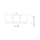 Sideboard mit 3 Türen und lackierter und laminierter Struktur, hergestellt in Italien – Ferrara Viadurini