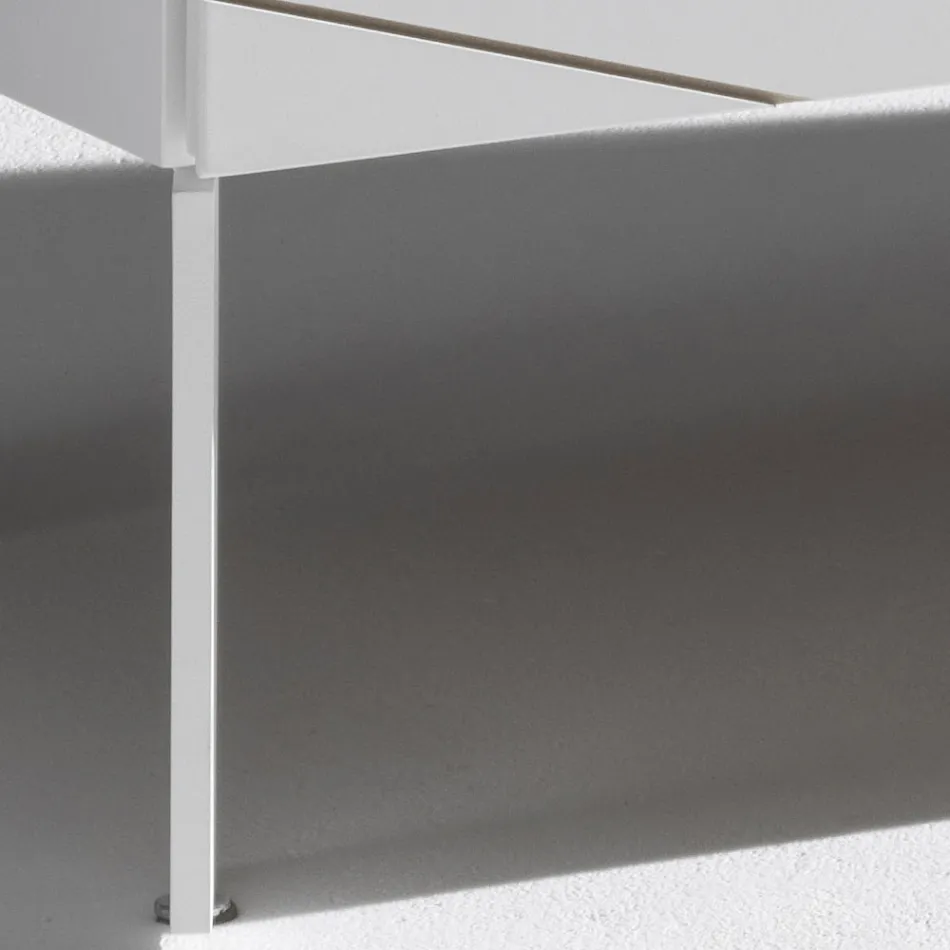 Sideboard mit 3 Türen aus lackiertem Holz-Agglomerat - Ariete Viadurini