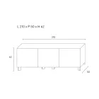 Sideboard mit 3 Türen aus lackiertem Holz-Agglomerat - Ariete Viadurini