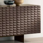 Sideboard mit 4 Türen aus MDF, lackiert mit PVC-Beschichtung, hergestellt in Italien - Dorotea Viadurini