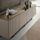 Sideboard mit 4 Türen aus MDF, lackiert mit PVC-Beschichtung, hergestellt in Italien - Dorotea Viadurini