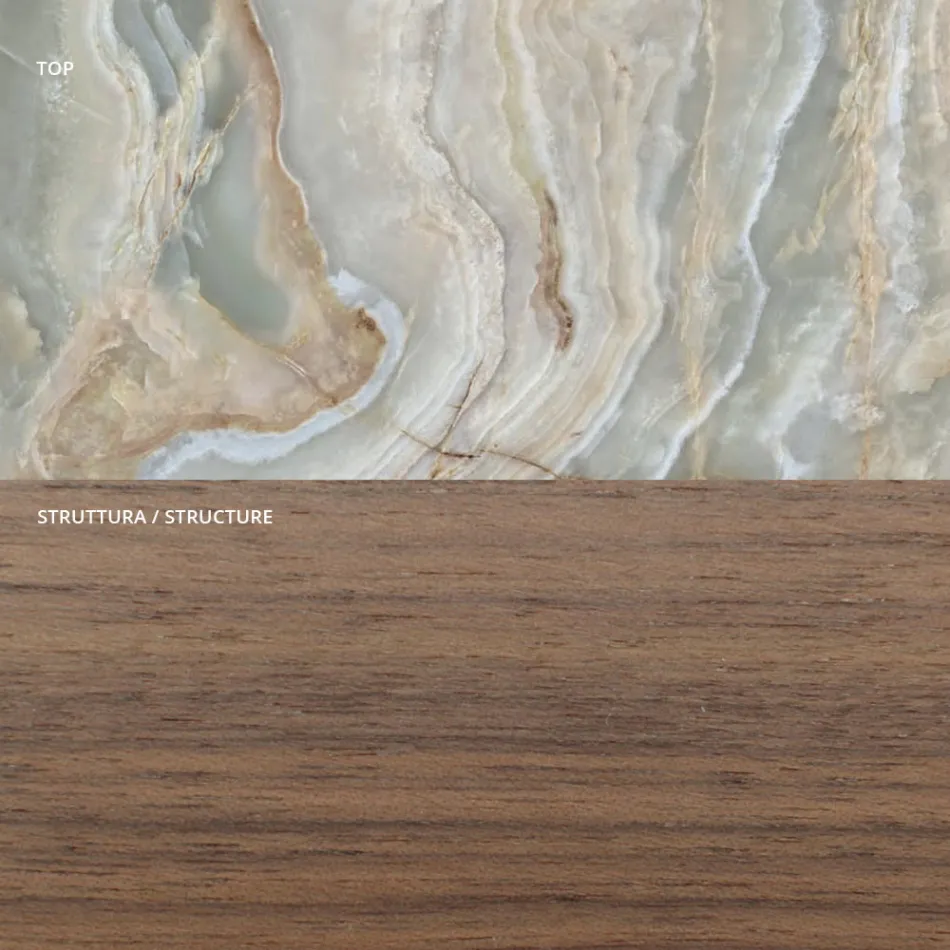 Sideboard mit Push-Pull-Türen aus Tischlerholz, hergestellt in Italien – Salerno Viadurini