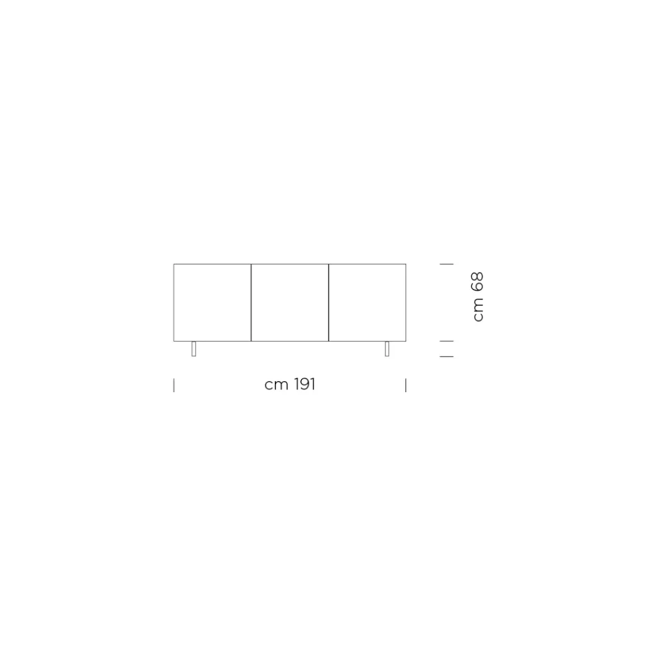 Sideboard mit Türen aus HPL-Laminat in Steinoptik, hergestellt in Italien – Fiorenza Viadurini