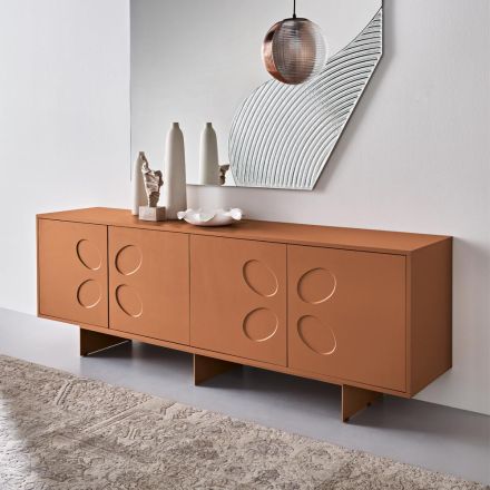 Sideboard Rialto mit vier Türen aus MDF und Melamin in zwei Ausführungen, hergestellt in Italien Viadurini