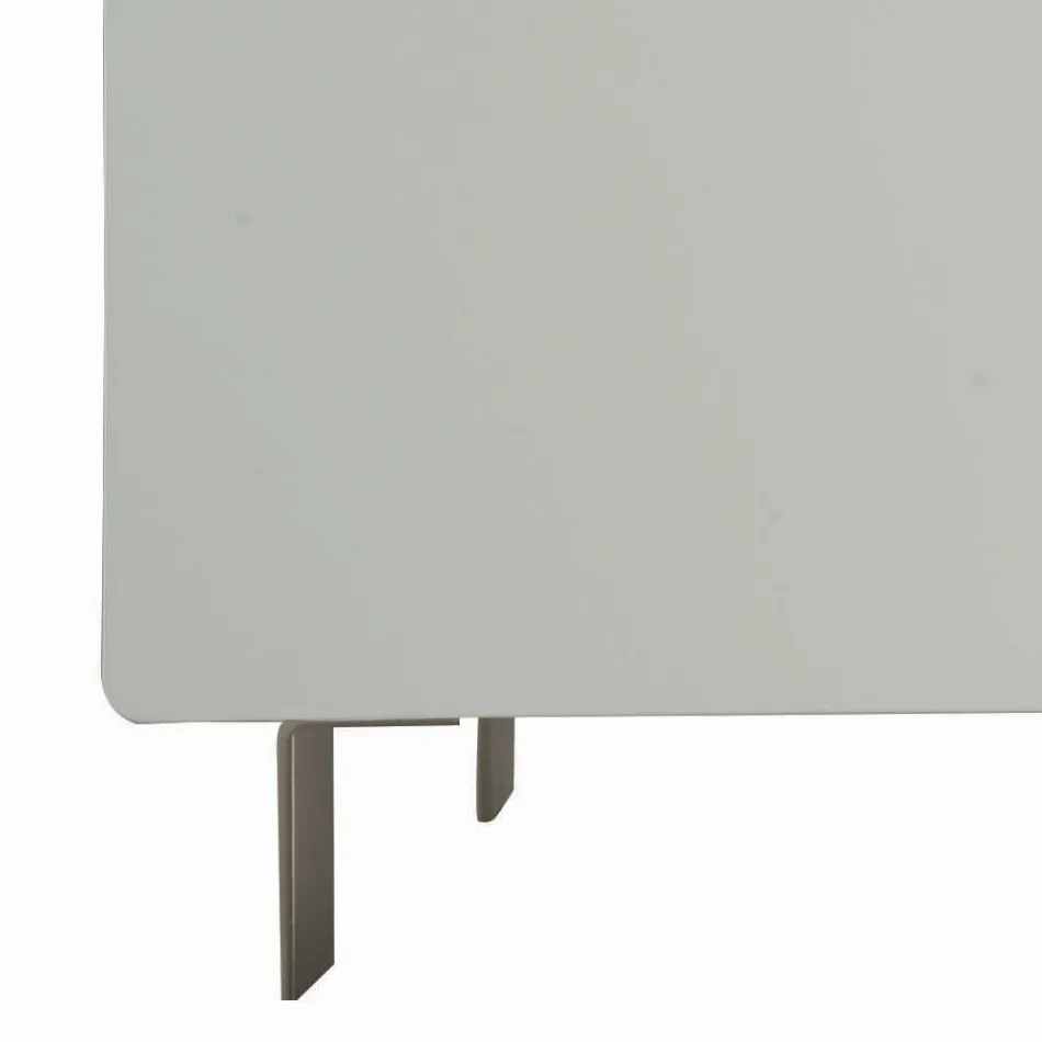 Sideboard mit Korpus und Türen aus MDF 4-Fuß-Gestell Made in Italy - Koralle Viadurini