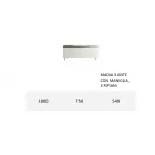 Sideboard mit Korpus und Türen aus MDF 4-Fuß-Gestell Made in Italy - Koralle Viadurini