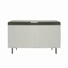 Sideboard mit Korpus und Türen aus MDF 4-Fuß-Gestell Made in Italy - Koralle Viadurini
