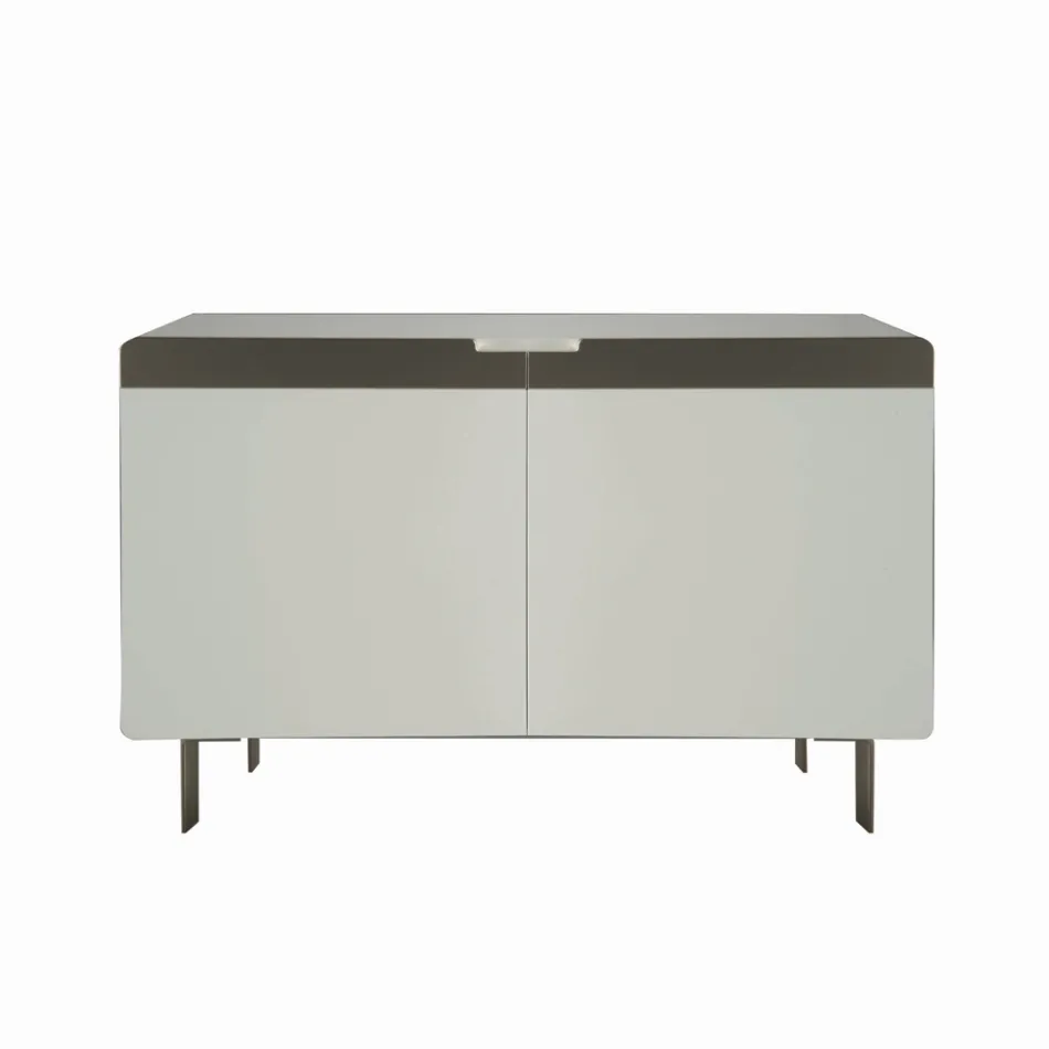 Sideboard mit Korpus und Türen aus MDF 4-Fuß-Gestell Made in Italy - Koralle Viadurini