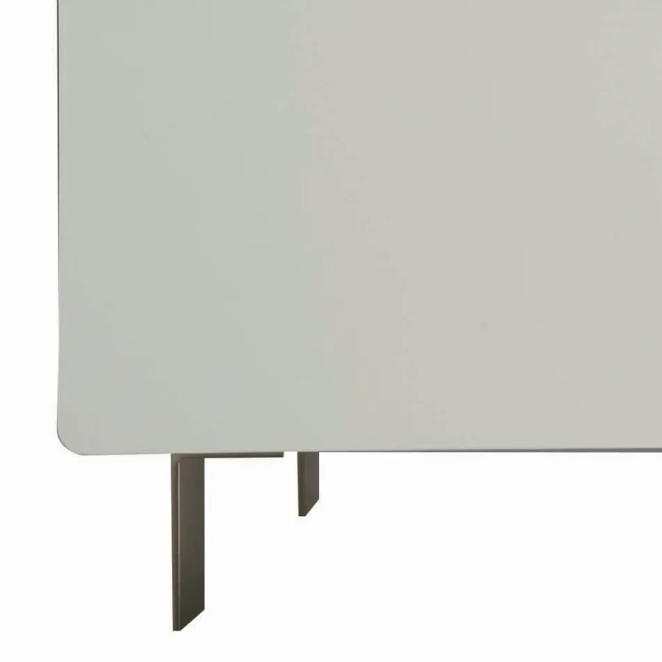 Sideboard mit Korpus und Türen aus MDF 4-Fuß-Gestell Made in Italy - Koralle Viadurini