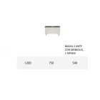 Sideboard mit Korpus und Türen aus MDF 4-Fuß-Gestell Made in Italy - Koralle Viadurini