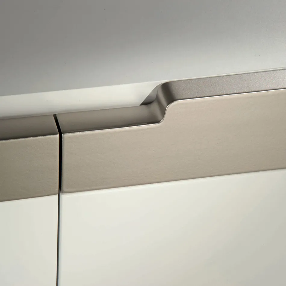 Sideboard mit Korpus und Türen aus MDF 4-Fuß-Gestell Made in Italy - Koralle Viadurini