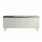Sideboard mit Korpus und Türen aus MDF 4-Fuß-Gestell Made in Italy - Koralle Viadurini