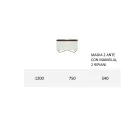 Sideboard mit Struktur aus weißem MDF 2 Eisenfüße Made in Italy - Koralle Viadurini