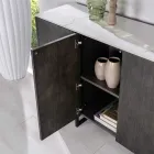 Sideboard mit MDF, Keramikstruktur und 4 Türen mit Soft-Closing – Click Viadurini