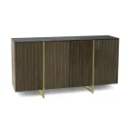 Sideboard mit MDF, Keramikstruktur und 4 Türen mit Soft-Closing – Click Viadurini