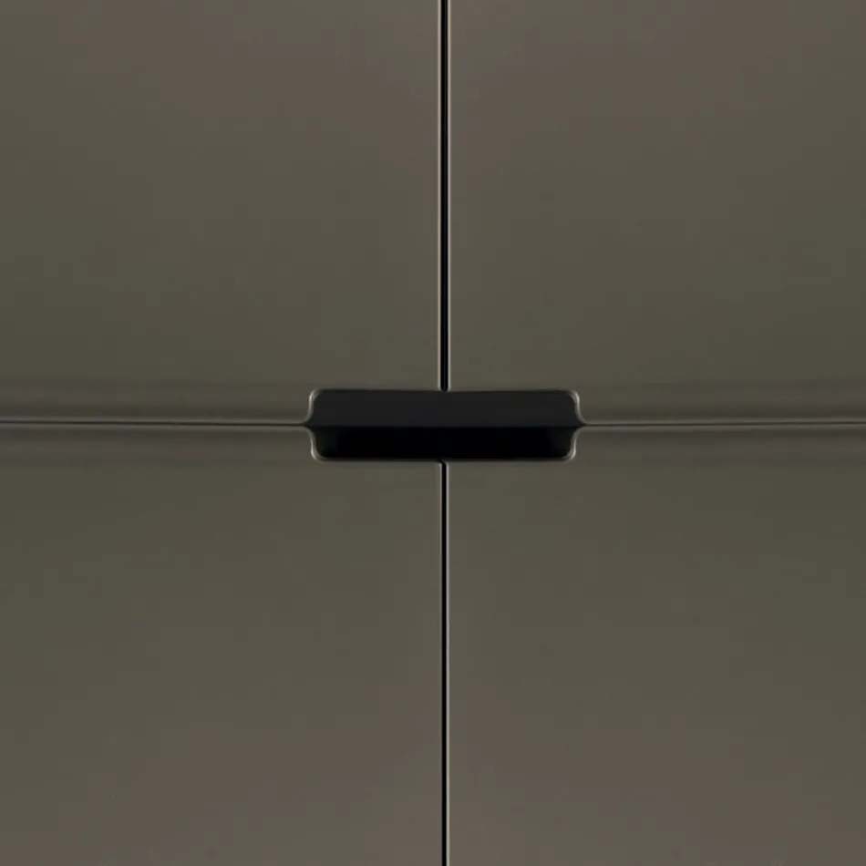 Sideboard mit MDF-Struktur und Basis mit zentralem Fuß Made in Italy Viadurini