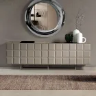 Sideboard für den Innenbereich mit 4 karierten Türen, hergestellt in Italien - Elisabetta Viadurini