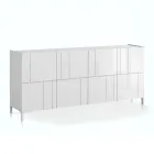 Wohnzimmer-Sideboard mit 4 Siebdrucktüren Made in Italy - Aringa Viadurini