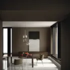 Sideboard aus Holz mit Glasstruktur Made in Italy - Azuki Viadurini