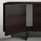 Sideboard aus Holz mit Glasstruktur Made in Italy - Azuki Viadurini