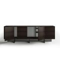 Sideboard aus Holz mit Glasstruktur Made in Italy - Azuki
