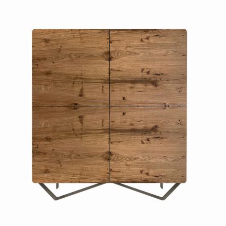 Wohnzimmer-Sideboard aus MDF mit 2 Fußstützen Made in Italy - Rosalba Viadurini