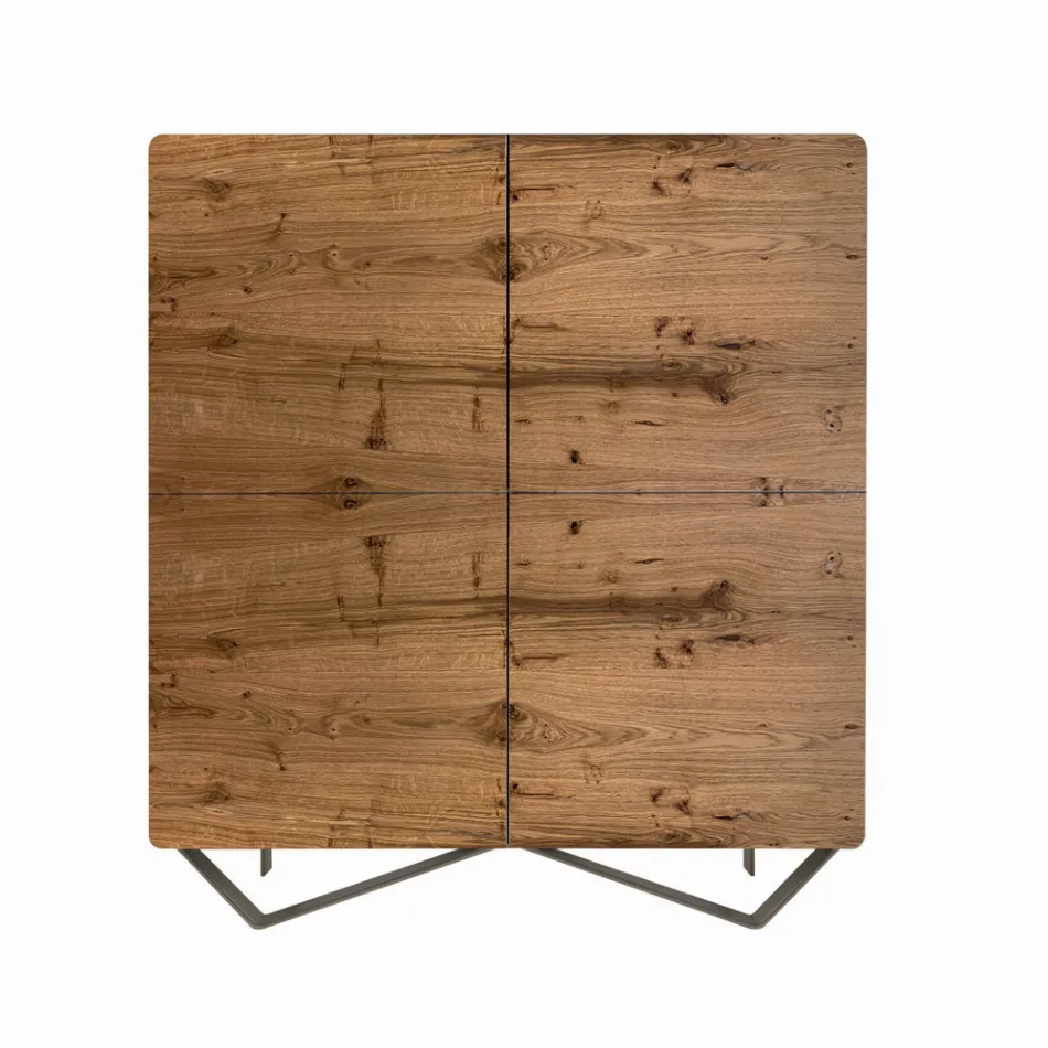 Wohnzimmer-Sideboard aus MDF mit 2 Fußstützen Made in Italy - Rosalba Viadurini