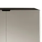 Wohnzimmer-Sideboard mit 2 Türen in Nickel-Finish, hergestellt in Italien – Ulles Viadurini