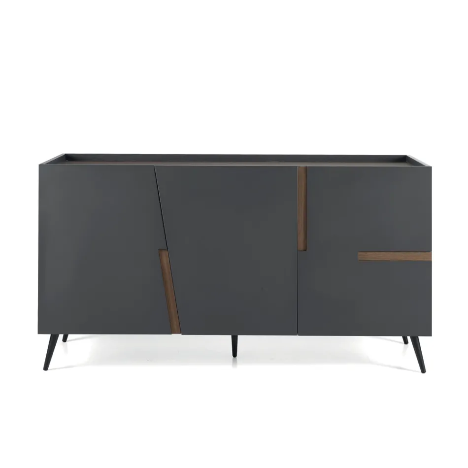 Wohnzimmer-Sideboard mit 3 Türen aus lackiertem MDF, hergestellt in Italien - Elena Viadurini