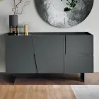 Wohnzimmer-Sideboard mit 3 Türen aus lackiertem MDF, hergestellt in Italien - Elena Viadurini