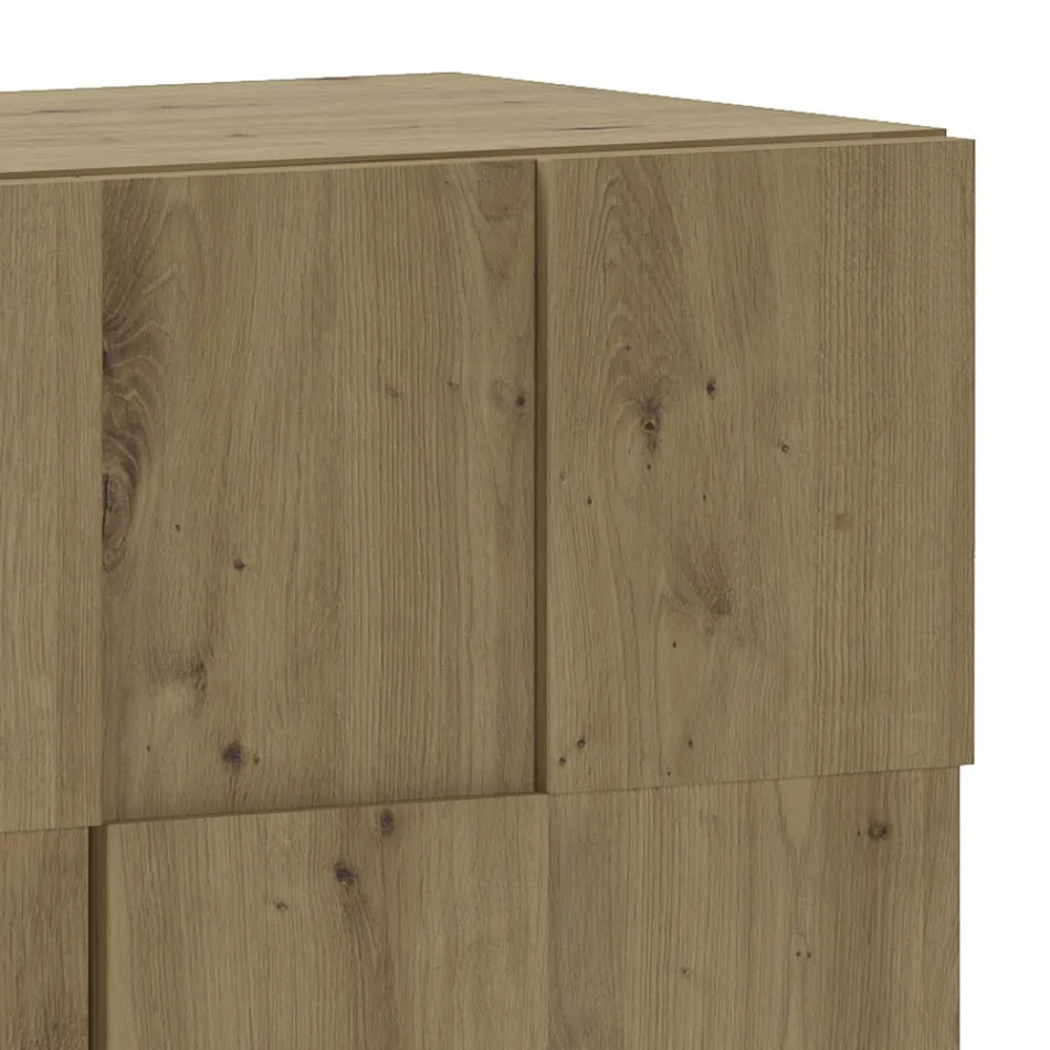 Wohnzimmer-Sideboard mit 4 Flügeltüren und 1 offenem Fach – Natrium Viadurini