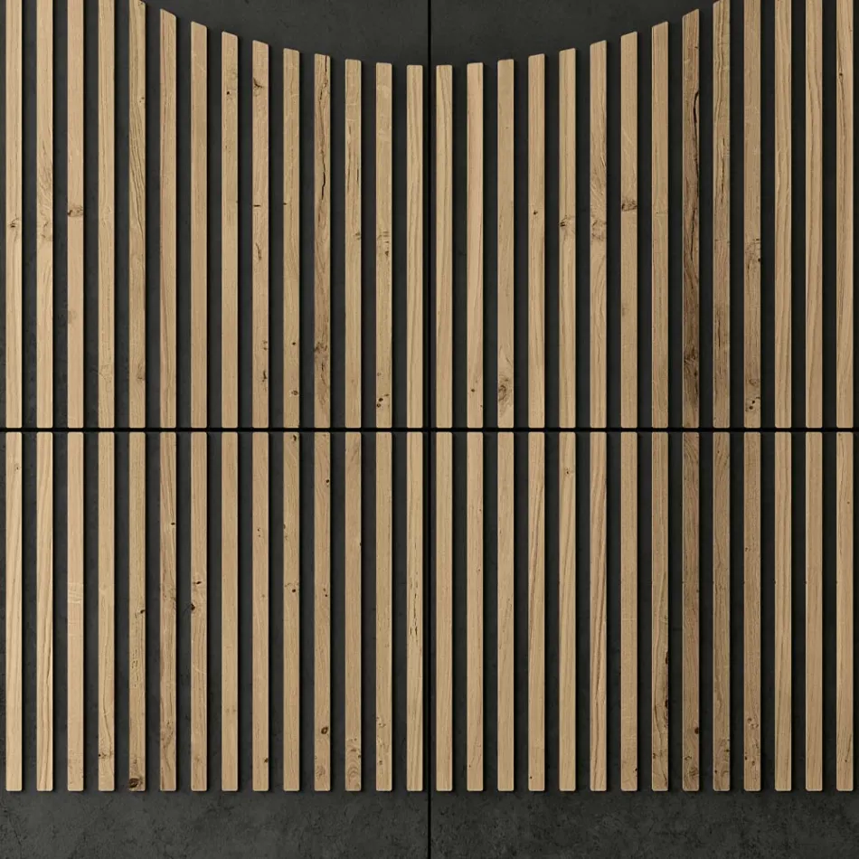 Wohnzimmer-Sideboard mit 4 Türen in nordischer Eichenoptik – Bente Viadurini