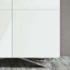 Wohnzimmer-Sideboard mit 4 Türen in weißer Glasoptik, hergestellt in Italien – Eline Viadurini