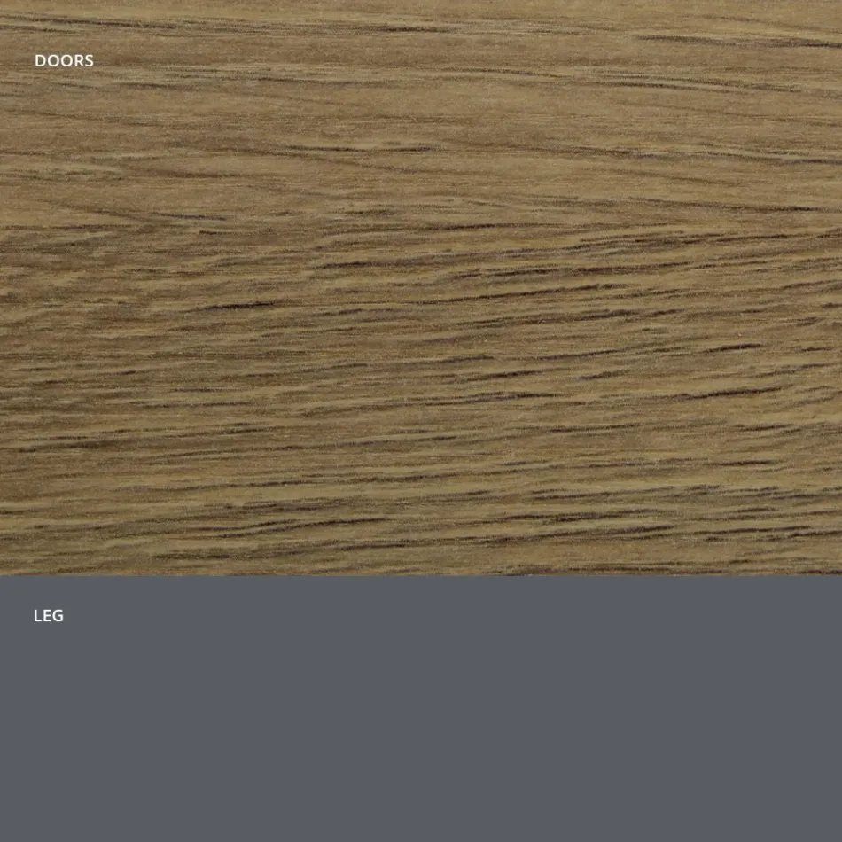 Wohnzimmer-Sideboard aus mattem Holz und HPL-Laminat, hergestellt in Italien – Fiorenza Viadurini