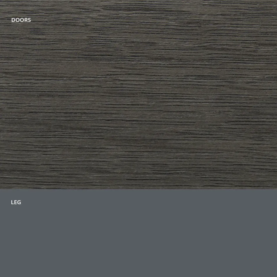 Wohnzimmer-Sideboard aus mattem Holz und HPL-Laminat, hergestellt in Italien – Fiorenza Viadurini