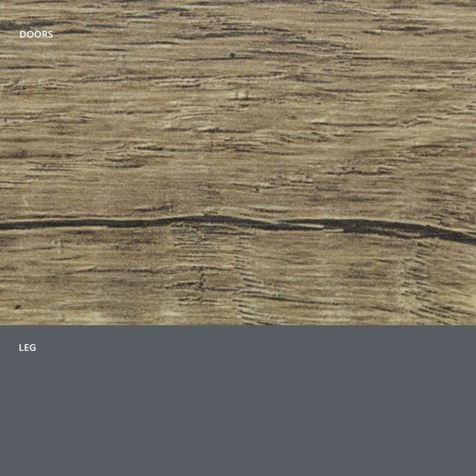 Wohnzimmer-Sideboard aus mattem Holz und HPL-Laminat, hergestellt in Italien – Fiorenza Viadurini