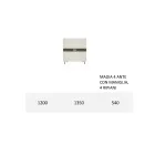 Wohnzimmer-Sideboard aus MDF und 4-Bein-Stütze Made in Italy - Teresina Viadurini