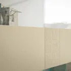 Wohnzimmer-Sideboard aus matt lackiertem MDF und Glas Made in Italy - Ninetta Viadurini