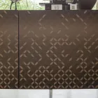 Metallic-Moka-lackiertes Wohnzimmer-Sideboard mit 3D-Dekoration, hergestellt in Italien – Ahorn Viadurini