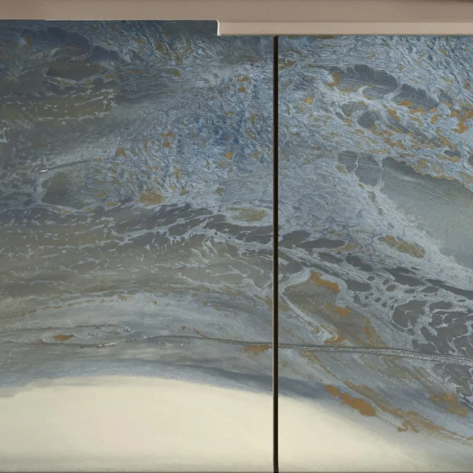 Wohnzimmer-Sideboard mit 3 Türen in verschiedenen Ausführungen, hergestellt in Italien – Ole Viadurini