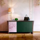 Design Sideboard in Gres mit Struktur in Holz und Mdf Made in Italy - Cunea Viadurini
