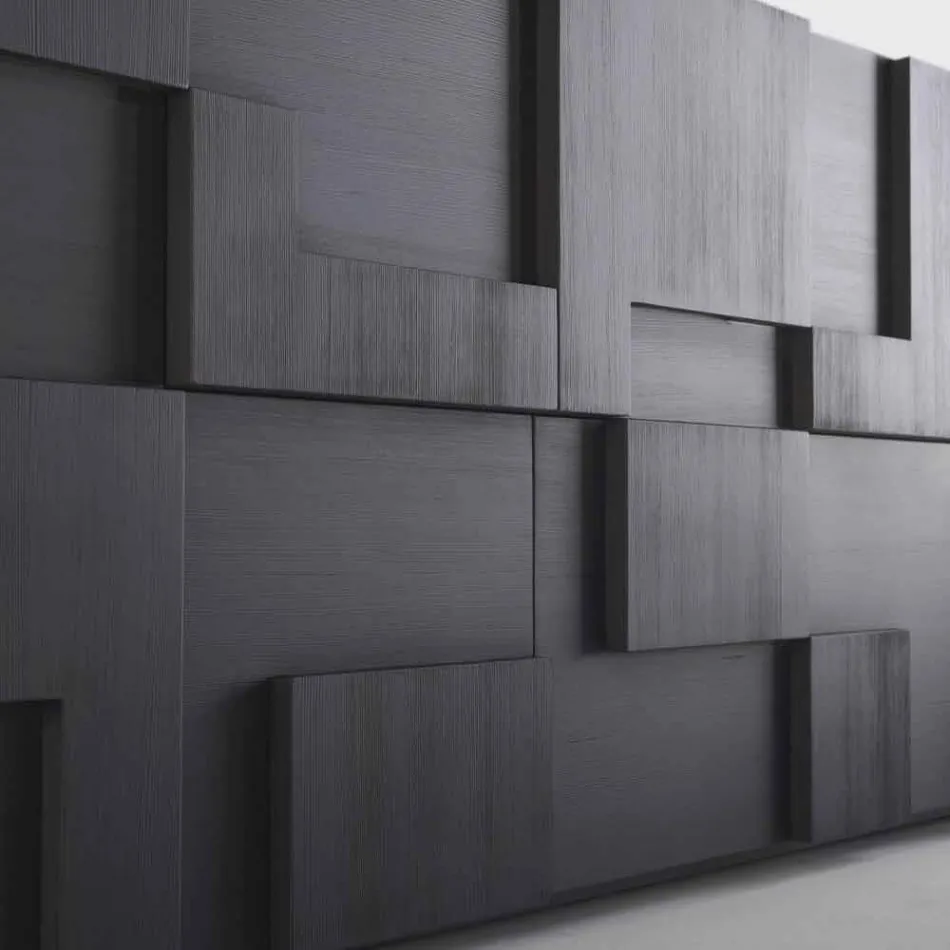 Design Anrichte gebürstet Lärchenholz wärmebehandeltem Azalee Viadurini