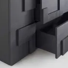 Design Anrichte gebürstet Lärchenholz wärmebehandeltem Azalee Viadurini