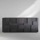 Design Anrichte gebürstet Lärchenholz wärmebehandeltem Azalee Viadurini