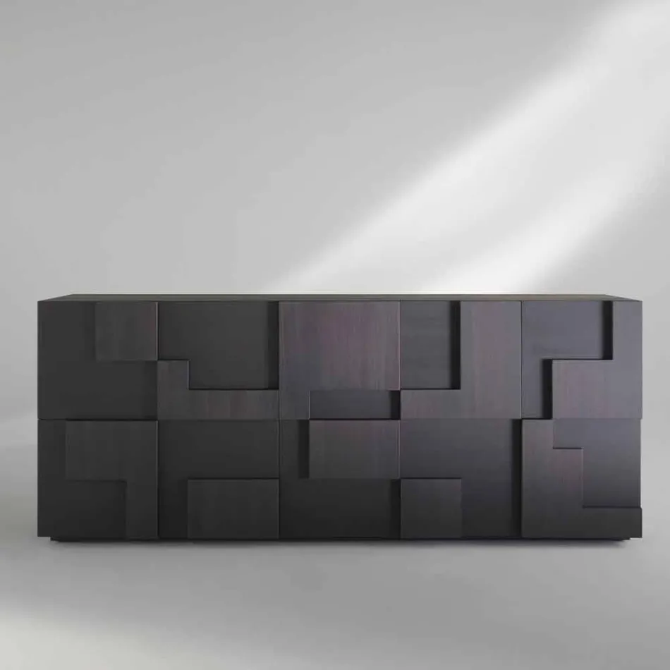 Design Anrichte gebürstet Lärchenholz wärmebehandeltem Azalee Viadurini