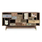 Ethnisches Sideboard aus recyceltem Mangoholz und Akazie Homemotion - Auriel Viadurini