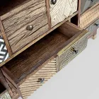 Ethnisches Sideboard aus recyceltem Mangoholz und Akazie Homemotion - Auriel Viadurini