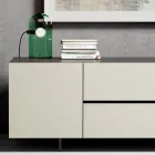 Furniertes Sideboard mit Methacrylat-Beinen, hergestellt in Italien – Frank Viadurini