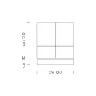 Holz-Sideboard mit Push-Pull-Türen, hergestellt in Italien – Salerno Viadurini