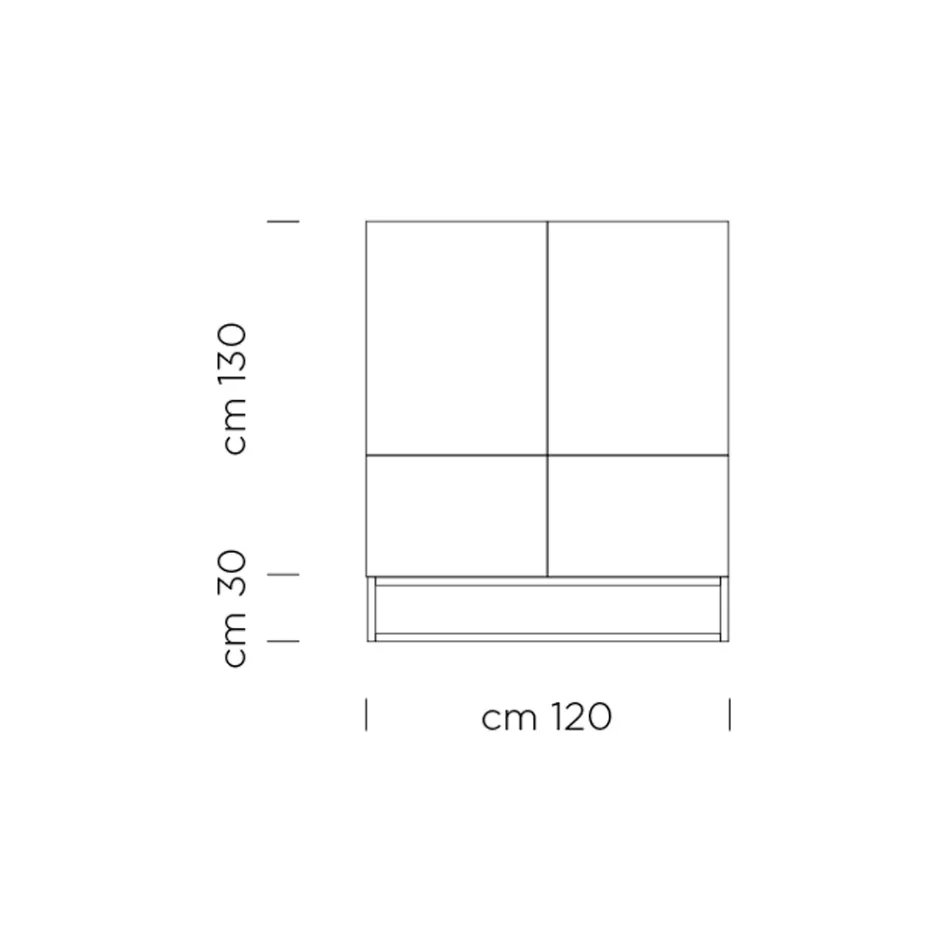 Holz-Sideboard mit Push-Pull-Türen, hergestellt in Italien – Salerno Viadurini